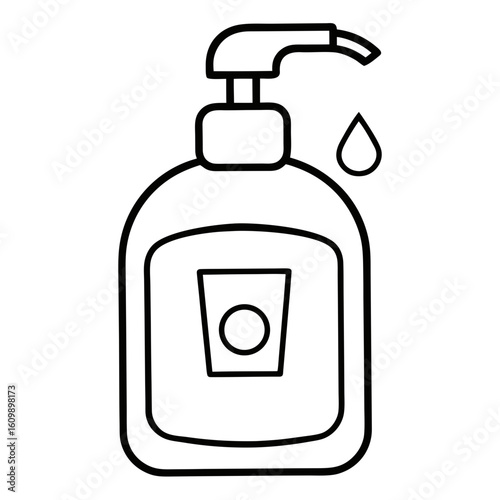 Hand Sanitizer Coloring Pages – Hygiene, Health, Safety, Outline, Line Art, Printable


