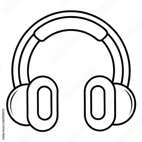Headphones Coloring Pages – Music, Audio, Outline, Kids, Printable, Technology, Sound

