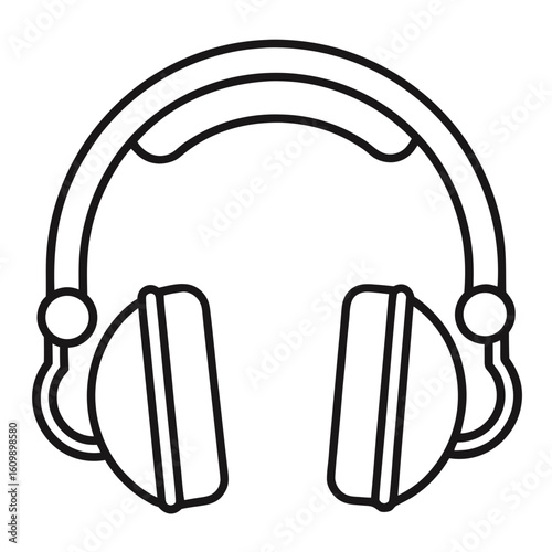 Headphones Coloring Pages – Music, Audio, Outline, Kids, Printable, Technology, Sound

