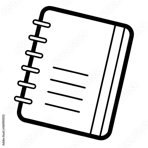 Notebook Coloring Pages – Stationery, Writing, Outline, Kids, Printable, Creative, School

