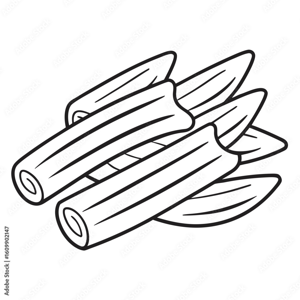 Fototapeta premium Penne Coloring Pages – Pasta, Italian, Food, Outline, Kids, Printable, Fun
