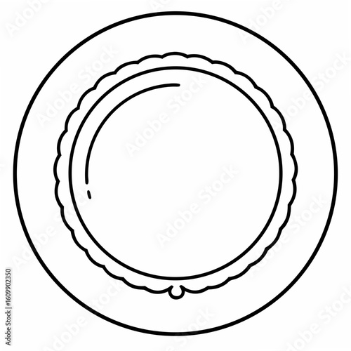 Plate Coloring Pages – Kitchen, Dishware, Outline, Kids, Printable, Fun, Design

