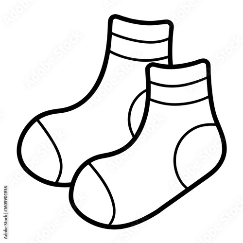 Socks Coloring Pages – Fashion, Clothes, Cozy, Outline, Kids, Printable, Fun

