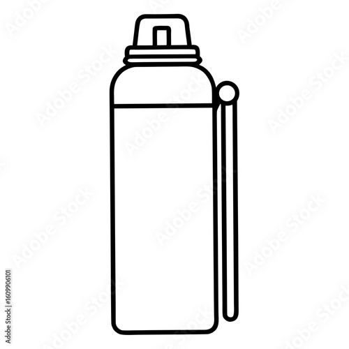 Thermos Bottle Travel Mug Coloring Pages – Printable, Outline, Insulated, Simple, Fun, Easy

