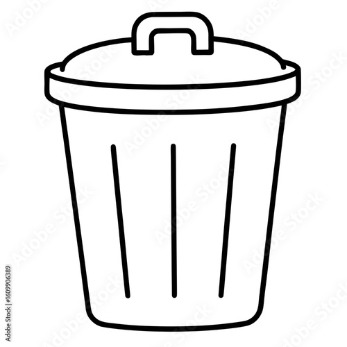 Trash Can Coloring Pages – Recycling, Waste, Outline, Line Art, Printable, Environment, Clean

