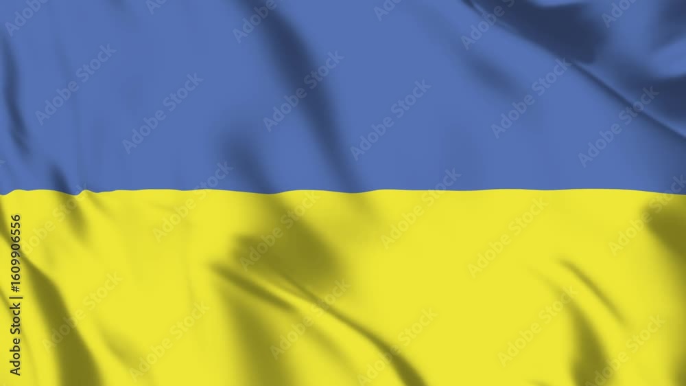 Ukraine Flag 4K Animation Strength in Blue and Gold Ukraine Flag 4K Animation Strength in Blue and Gold