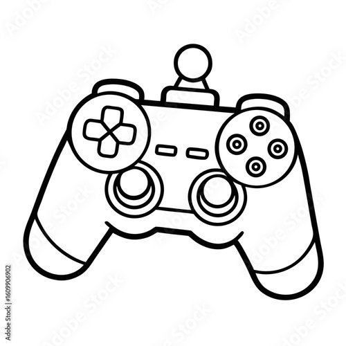Video Games Joystick Coloring Pages – Gaming, Retro, Outline, Console, Line Art, Printable, Fun


