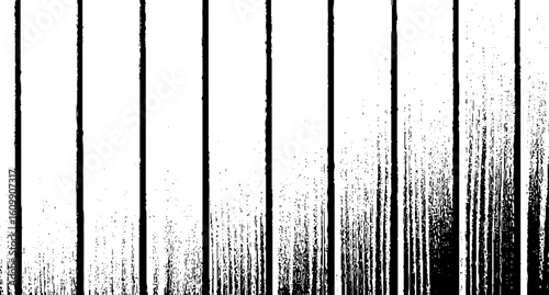 Wooden texture with scratches and cracks, Abstract monochrome background pattern of noise and grunge.