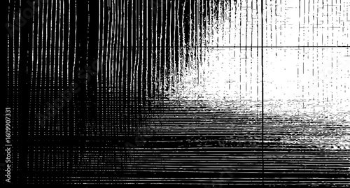 Wooden texture with scratches and cracks, Abstract monochrome background pattern of noise and grunge.
