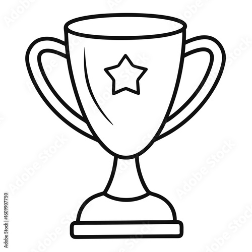 Winner Cup Coloring Pages – Trophy, Outline, Champion, Award, Sports, Line Art, Printable