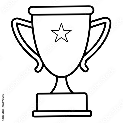 Winner Cup Coloring Pages – Trophy, Outline, Champion, Award, Sports, Line Art, Printable