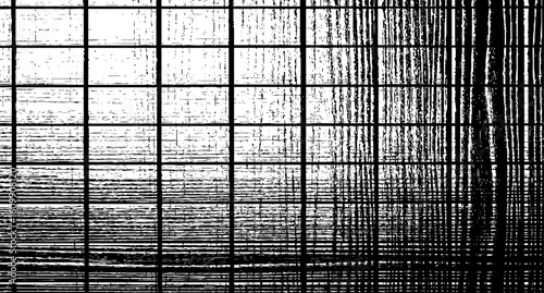 Wooden texture with scratches and cracks, Abstract monochrome background pattern of noise and grunge.