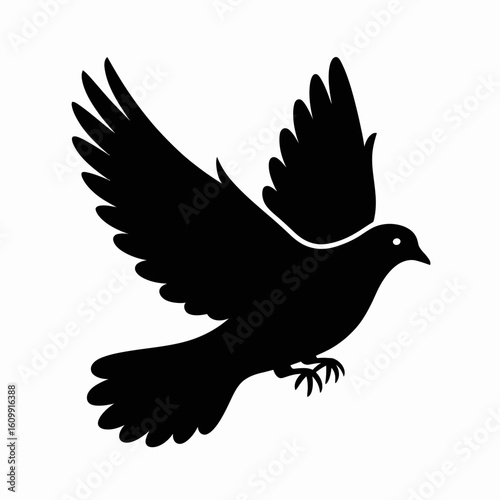Flying Bird Silhouette Design