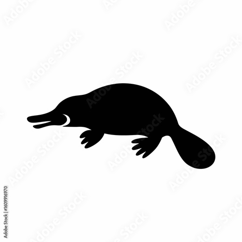 Platypus Silhouette Illustration