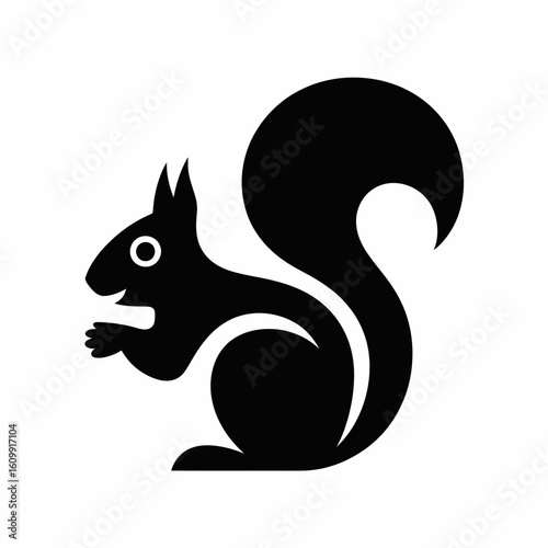 Squirrel Silhouette Design for Creative Projects