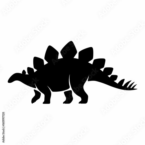 Stegosaurus Silhouette Design