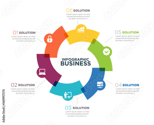 Flow chart infographic busi...