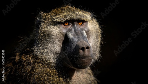 Close-up portrait of a baboon
