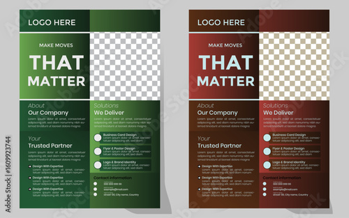 Modern business card design template with editable layout and web elements