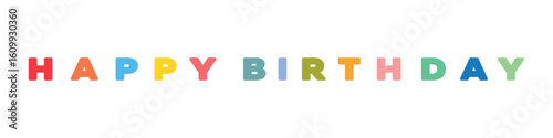 Happy Birthday vector background. Lettering invitation or greeting card. Vector illustration.