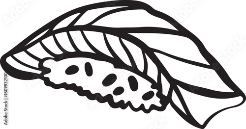 Sushi food ink Japanese cuisine	
