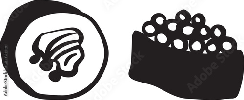 Sushi food ink Japanese cuisine	
