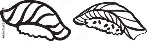 Sushi food ink Japanese cuisine	
