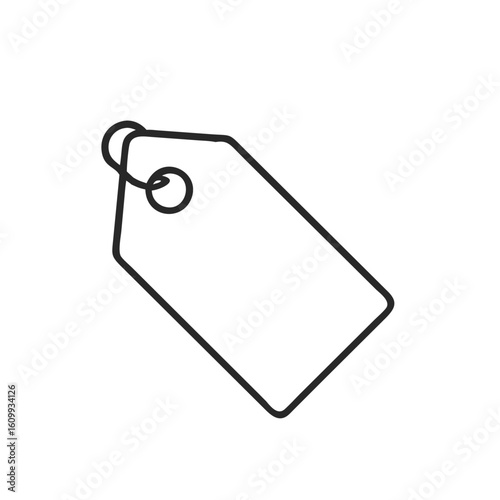 Price tag icon outline illustration