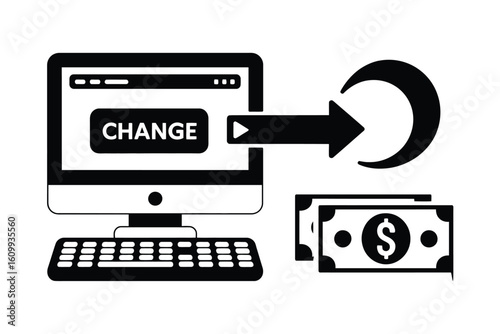 Unlock financial transformation with a single click, visualizing digital currency exchange and secure online transactions driving economic growth and investment opportunities