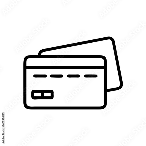 Outline style illustration of two credit cards stacked slightly offset here Free Download Outline style illustration of two credit cards stacked slightly offset here - GFXLoad