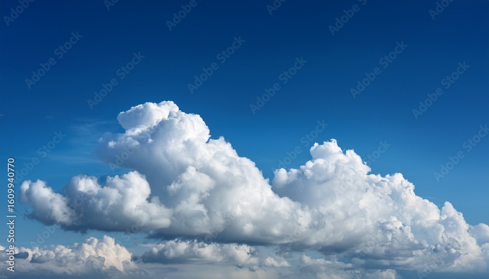 Fototapeta premium fluffy clouds in a clear blue sky