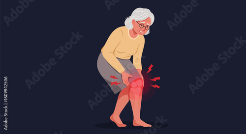 Senior Woman with Knee Pain
