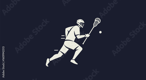 Lacrosse Player in Motion