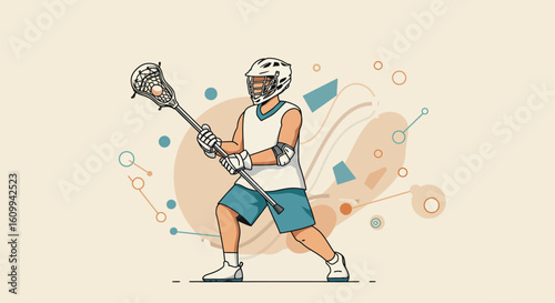 Lacrosse Player in Action