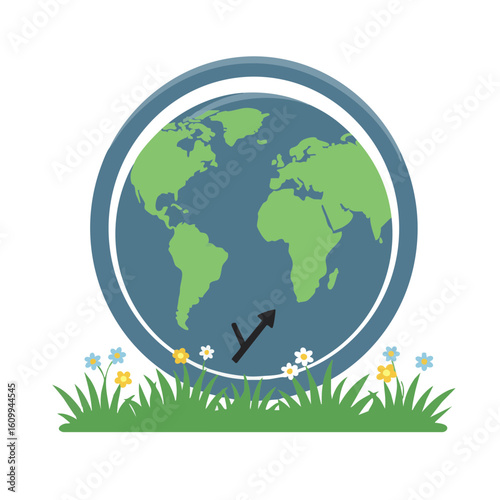Vector illustration of carbon neutral badge flat on white background, sustainability