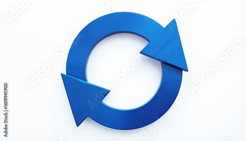 Free Download Blue circular arrows signify refresh, repeat, or continuous process. Symbolizes update, iteration, and sustainability cycles. Eco-friendly concept for reuse and development progress. - GFXLoad