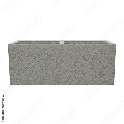 Quadro su tela Single concrete cinder block for construction