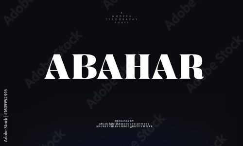 Modern clean sans serif display font vector