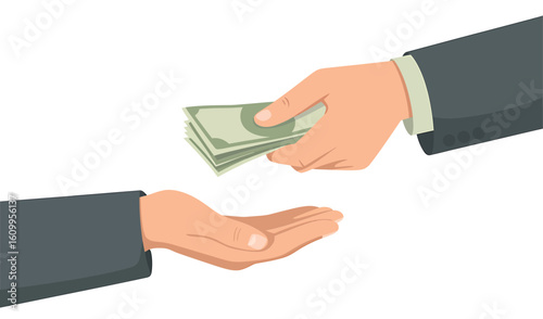 Seamlessly transfer cash between hands, symbolizing secure financial transactions and the vibrant flow of commerce, perfect for business and economic concepts.