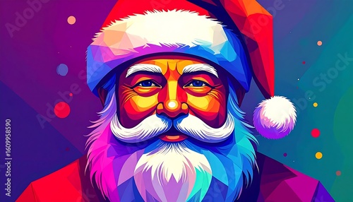 Colorful Santa portrait (1)