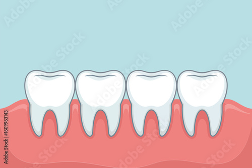 Sparkling white healthy teeth aligned perfectly in clean gums, representing dental care and oral hygiene for a radiant smile and confident health.