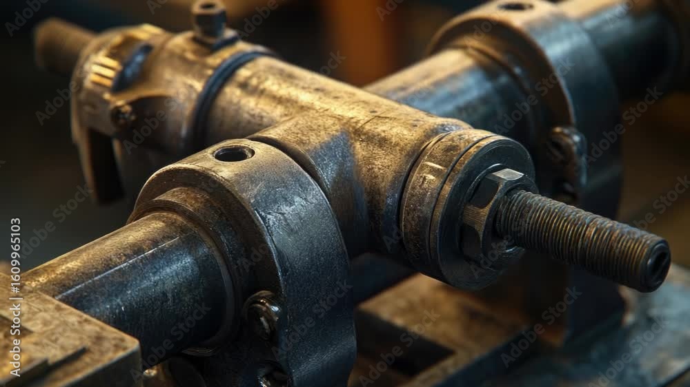 A detailed view of machinery in operation, suitable for industrial or technical contexts A detailed view of machinery in operation, suitable for industrial or technical contexts