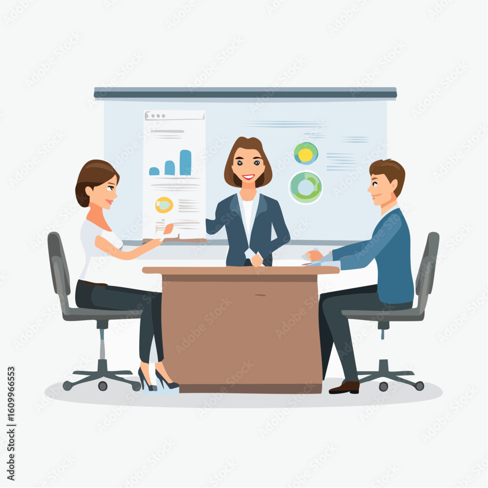 Business Team Meeting Presentation with Charts and Graphs Business Team Meeting Presentation with Charts and Graphs
