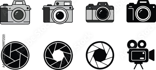 camera icon set