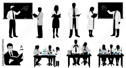 Scientists at work, various activities in the lab and classroom