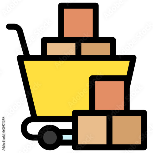 Bulk Order outline color, mini illustration icon. use for modern concept, print, UI, UX kit, web and app development. Vector related to commerce, retail, marketing and shopping.
