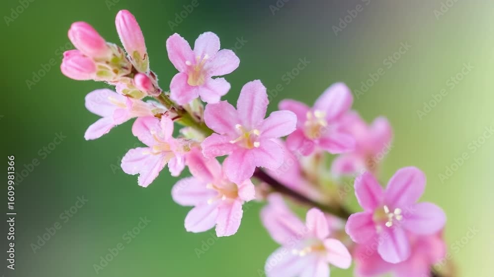A close-up shot of a pink flower sitting atop its stem A close-up shot of a pink flower sitting atop its stem