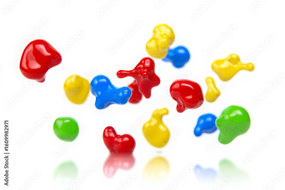 Naklejka premium colorful plastic caps