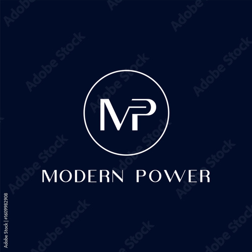 Premium MO modern power logo design Earth Shohag
