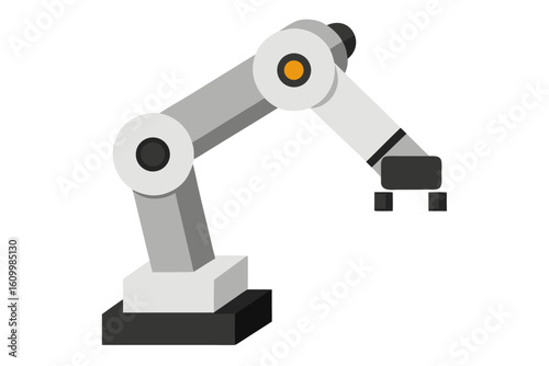 A microscopic 3D render of a robotic arm presenting a vintage car key and remote